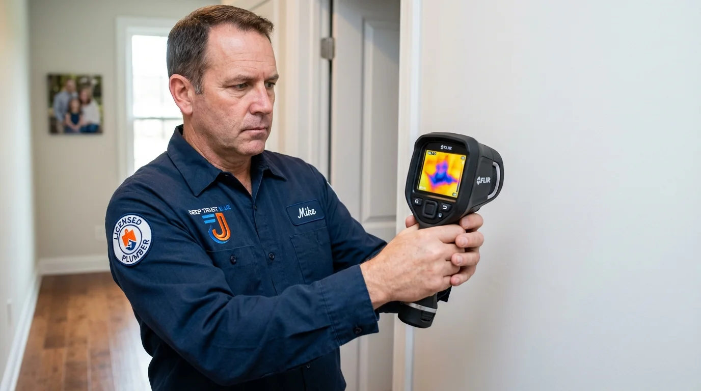 Thermal imaging leak detection by Johns Plumbing LLC in Waxhaw